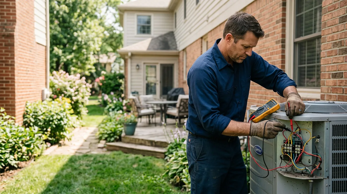 HVAC technician working near Holland, IN